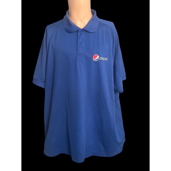 Pepsi Polo Lot Of Two Men's Extra Large Polos. One Blue XL And One Black XL Polo - Picture 1 of 12